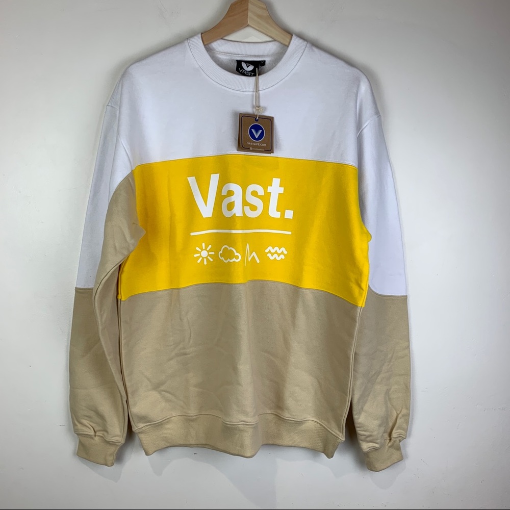 Vast Life Color Block Crewneck Sweatshirt
